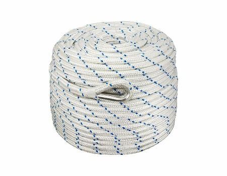 1/2 Inch x 150 Ft Blue Double Braid Nylon Anchor Line for Boats