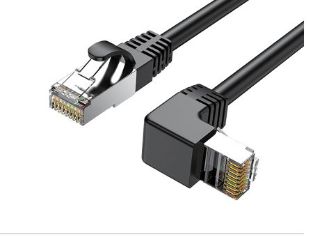 Angled RJ45 Ethernet Patch Cable L shape Internet Lan Cable Cat5 Patch ...