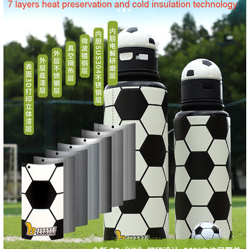 Water Bottle with Soccer Design