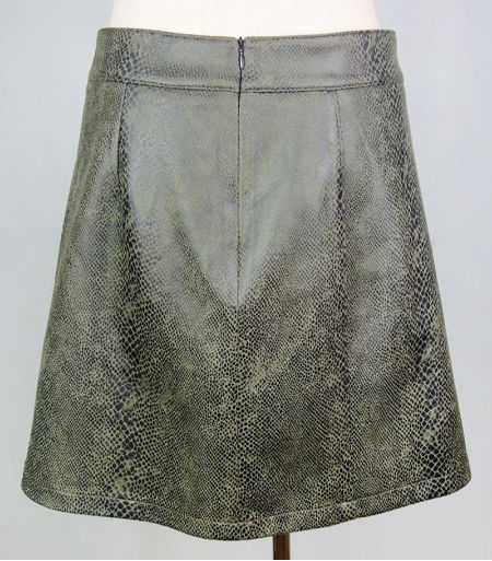 suede skirt with zipper
