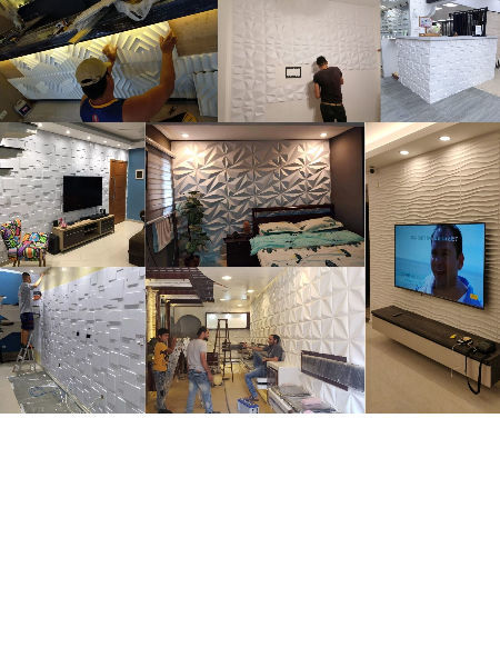 China 3D dimensional wall panels interior home decorations pvc wall ...