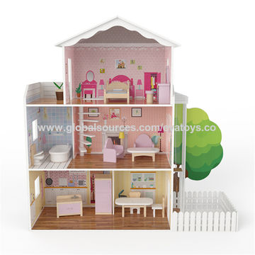 wooden dollhouse muebles casa muÃ±ecas amazon