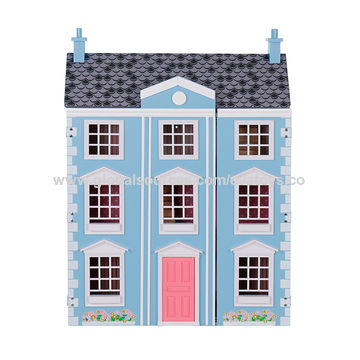 Custolmize Pink Girls Wooden Georgian Dolls House for Sale W06A420