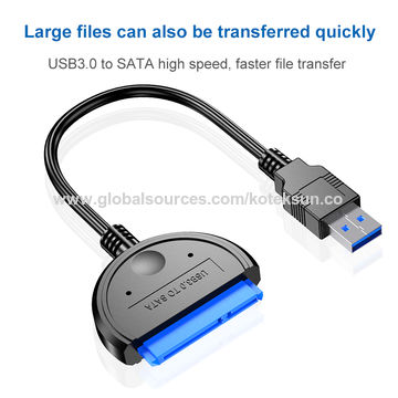 Double câble USB Sata adaptateur USB vers Sata prise en charge 2.5 ou 3.5  disque dur SSD externe câble Sata adaptateur USB 3.0