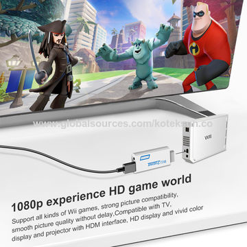 Noir) Adaptateur Wii vers HDMI, convertisseur Wii vers HDMI 720P/1080P avec  câble HDMI avec port