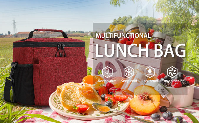 MIER Insulated Lunch Box Bag Leakproof Meal Prep Cooler Bag