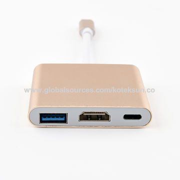 Type C adapter, 3 in 1Type-C adapter, type C TO HDMI+PD+USB3.0