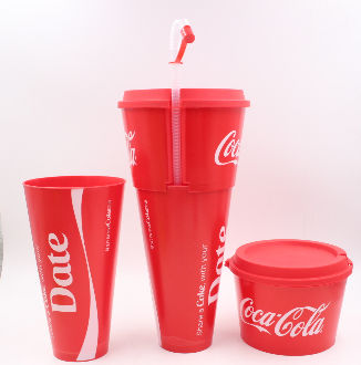  2 in 1 Snack Drink Cup with Straw Large Opening Plastic  Beverage Cup Top Snack Bowl Car Cup Holder Potato Chips Container for Home  Cinema Games Travel (2#) : Home & Kitchen