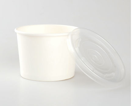 Fniiva 12oz 50 Pack Disposable Paper Soup Cups, White Paper Food