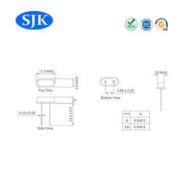 Sjk Xtal With 6.7458mhz 20pf Hc-49s Crystal Resonator