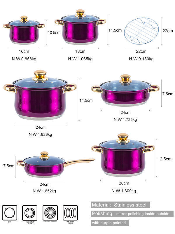 Buy Wholesale China Home Appliance 13pcs Stainless Steel Cookware