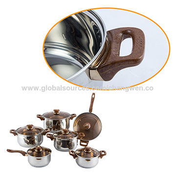 Material Sources Pot China 12pcs Stainless Steel stockpots, 201 material cookware set for ...