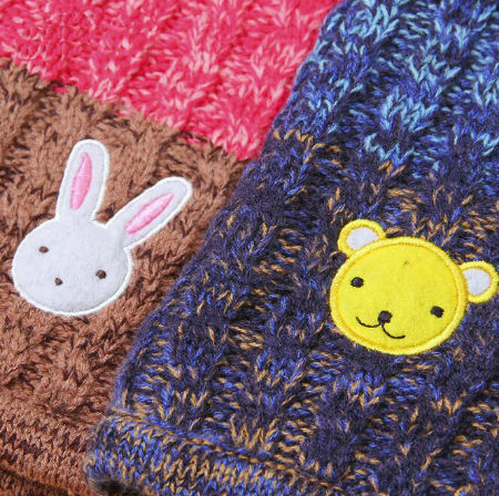 3 Pcs Kids Scarf Mittens and Hat Set for Boys and Girls Winter Knit Pompom Beanie and Infinity Scarf supplier