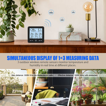 30M Kitchen Electronic thermometer Wireless Digital Indoor Outdoor  Thermometer Hygrometer Weather Station for Home Bedroom