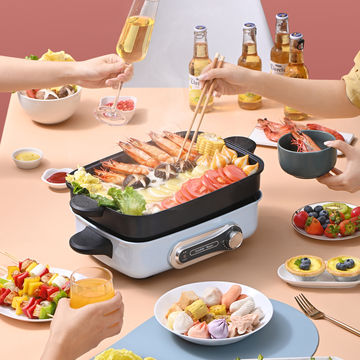 Multifunction Electric Hot Pot Cooker Barbecue Grill Griddle