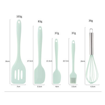 Rubber Silicone Cookware Chinese Spatula Rice Spoon Leaky Baking