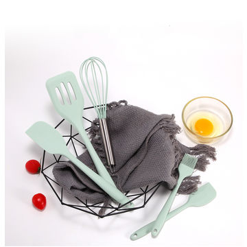 Acheter Outil de cuisson en Silicone, spatule grattoir brosse à huile fouet  à œufs pince alimentaire résistant à la chaleur de qualité alimentaire 5  pièces/ensemble