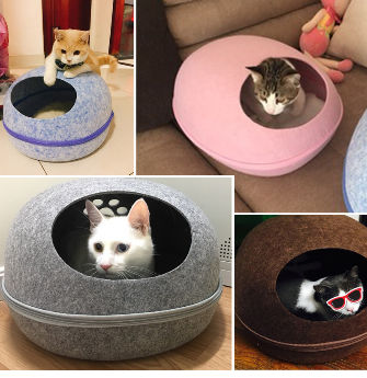 egg shaped cat bed