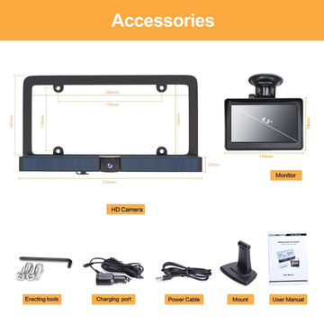 Buy Wholesale China 4.3inch Car Monitor With Wireless Camera Solar Power  Rearview Camera System For Us Car & Wireless Camera Solar Power System at  USD 69