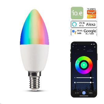 Buy Wholesale China Smart Wifi Bulb Led Candle Lights, C37 E14 Rgb/cct,  Remote Control By Phone App,alexa Google Hom & Smart Wifi Bulb Candle at  USD 2.5