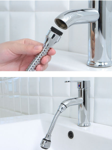 LQHZ Faucet Aerator Adjusting Tap Kitchen Faucet Shower 360 Rotate Water Saving Shower Head Kitchen Faucet Filtered Faucet Accessories Suitable for Kitchen and Bathroom Waternymph Faucet Aerator 