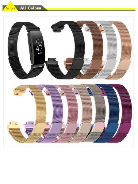 Inspire HR US Milanese Magnetic Loop Strap Steel Wrist Band for Fitbit Inspire