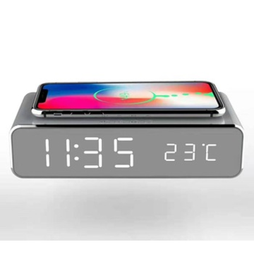China Portable fast charger Wireless Charger with Clock , Time ...