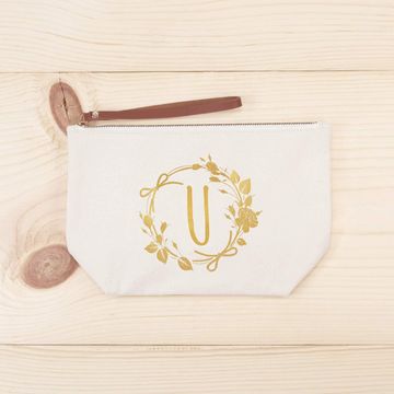 Buy Wholesale China Wholesale Canvas Cosmetic Pouch With Gold Printing Logo  Cotton Makeup Bag Canvas Cosmetic Bags & Canvas Cosmetic Bag,canvas Makeup  Bag,canvas Pouch at USD 0.8
