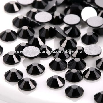 Jet Black Flat Back Square Acrylic Jewels Rhinestones Craft Gems