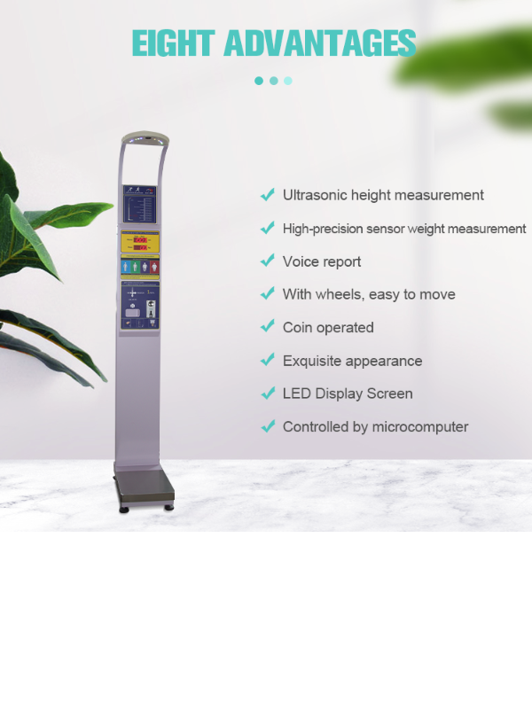 Intelligent Voice Digital Scale With Height Measurement , 300kg Medical  Office Scale