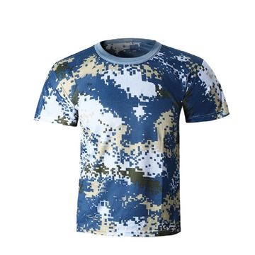 Source custom men blue camouflage glitter oem sublimated cotton