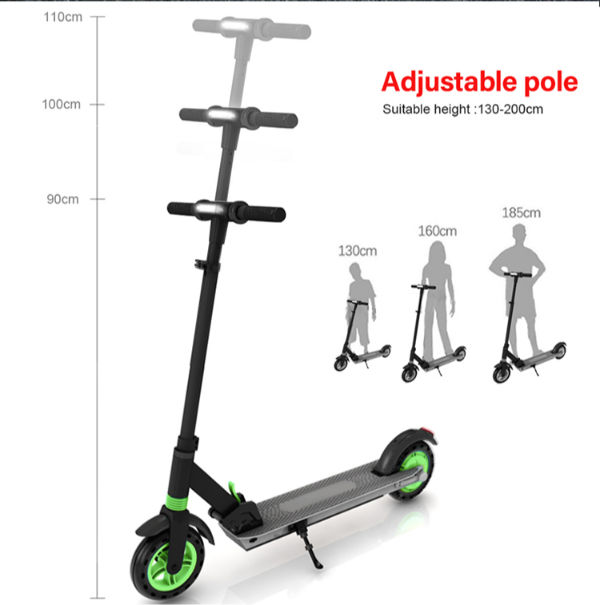 Operated for Commuter Electric Scooter Adult Foldable E-Scooter 350W Motor,7.5Ah Long Battery and 8 Inches Solid Rear Tire,3 Speed Modes Adjustable Height,Ultra Light