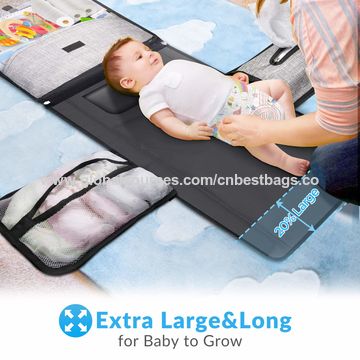 Cambiador de pañales portátil para bebé, impermeable, lavable a máquina,  bolsa de pañales o almohadilla para cambiar, cierre con una sola mano, gran