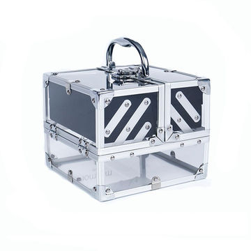 China Double open display eyelash nail clear acrylic makeup case on ...