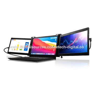 Monitor Portátil para Computadora Portátil, Pantalla IPS Full HD 1080P de  15 , Extensor de Pantalla de Monitor Doble Triple, Pantalla Triple para