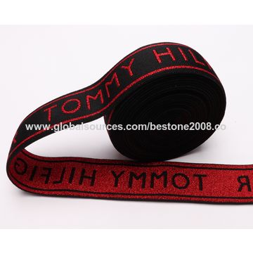 Buy Wholesale China Custom Fabric Branded Logo Elastic Waist Band & Fabric  Elastic Band at USD 0.18