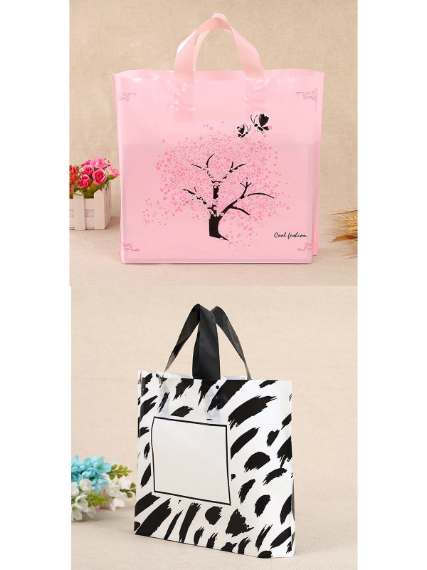 Buy Wholesale China High-end Fashion Clothes Clothing Cosmetics Plastic Bags  Custom Printed Gift Packing Shopping Bag & Plastic Gift Bags at USD 0.07