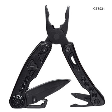 Alicates Plegables con Mango de Aluminio, Herramienta Múltiple para Exteriores, Cuchillo de Supervivencia para Camping