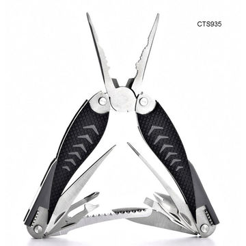 Alicates Plegables con Mango de Aluminio, Herramienta Múltiple para Exteriores, Cuchillo de Supervivencia para Camping