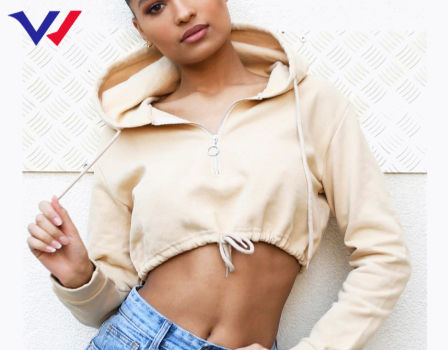 half crop top hoodie