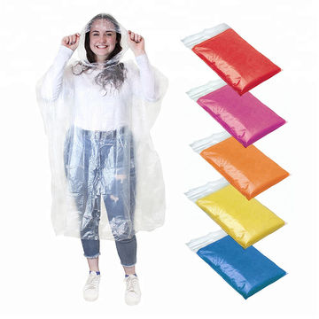 Capa – poncho plástico para lluvia con logo para adulto