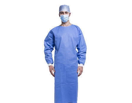 Unisex Surgical Gown Reusable Medical Operating Coat Hospital Scrub Top #S-XXL