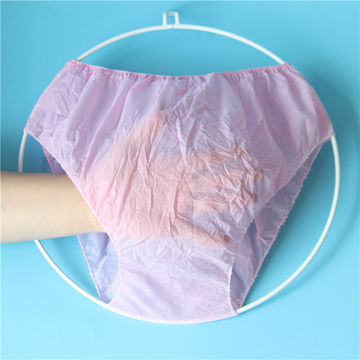 6Pcs Disposable Non Woven Paper Brief Panties Underwear Ladies Women  Wholesale