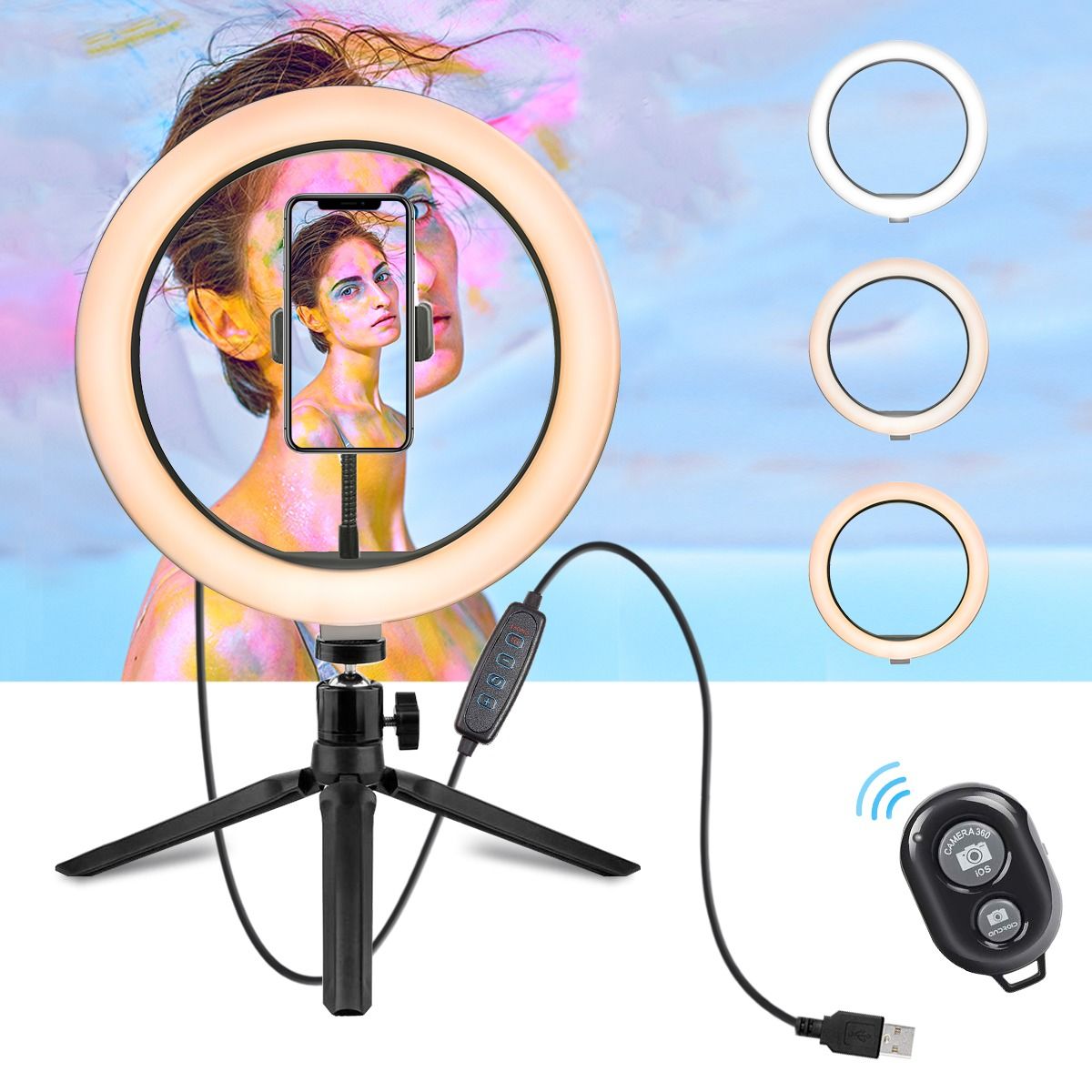 LED Floor Standing Universal Selfie Ring Light With Tripod – mtradinggroup