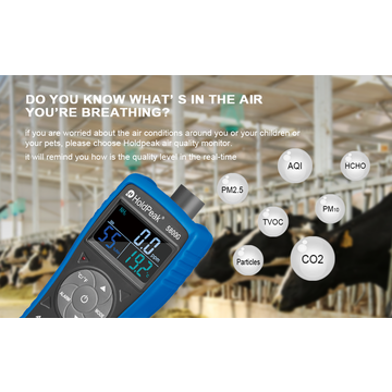 3-in-1 Ambient Air Monitor Real-Time Monitoring of Indoor Temperature and  Humidity CO2 Concentration High-Precision CO2 Detector - China Detector,  CO2 Detector