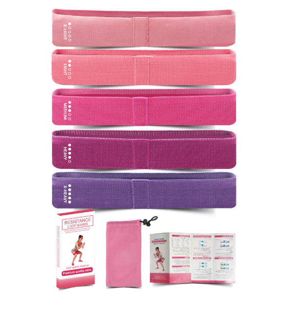 5 Pack Custom Mini Pink Set Yoga Stretch Terylene Woven Fabric Fitness