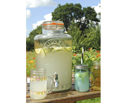 6L Pineapple Beverage Dispenser Glass Jar Juice Drinks Cocktails Outdoor Tap