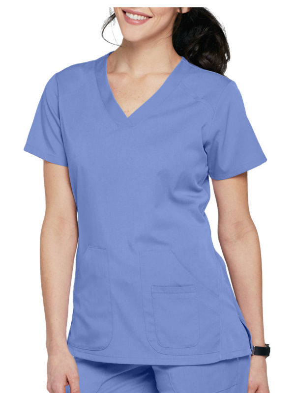 Hot Sales Nurse Uniform Women Short Sleeve Neck Tops Working