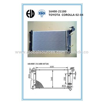 China Car Radiators for Toyota Corolla 04-ZZE 122 on Global Sources,Car ...