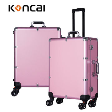 pink makeup train case